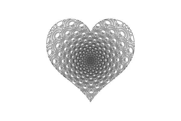 Ručně Kreslené Texturované Srdce Symbol Izolovaném Pozadí Valentýn Svatba Zásnuby — Stock fotografie