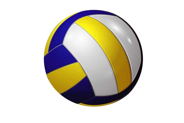 Illustration Volleyboll Färgad Vit Bakgrund — Stockfoto