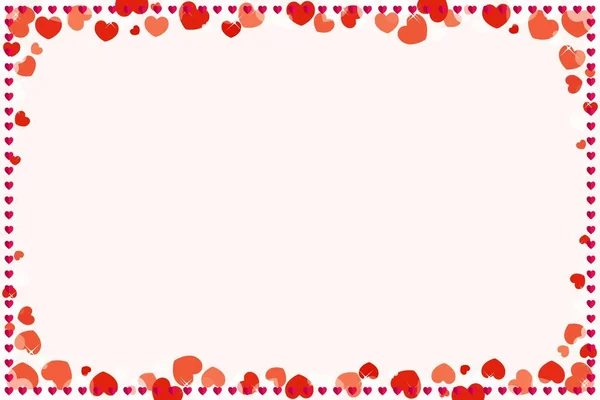 Struttura Con Cuori Rossi Concetto Giorno San Valentino Felice Disegno — Foto Stock