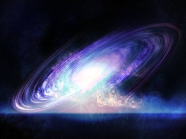Spiral galaksi, Samanyolu 'nun çizimi - illüstrasyon tasarımı