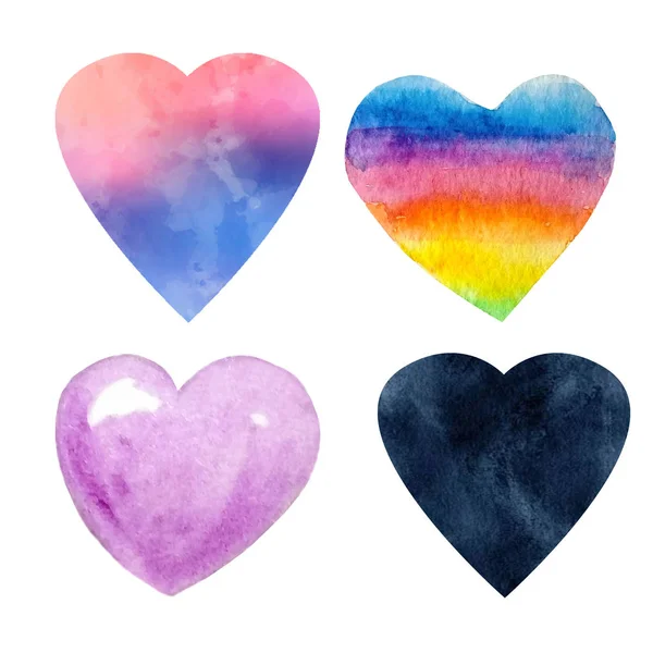 Watercolor hearts10 — Stock Photo, Image