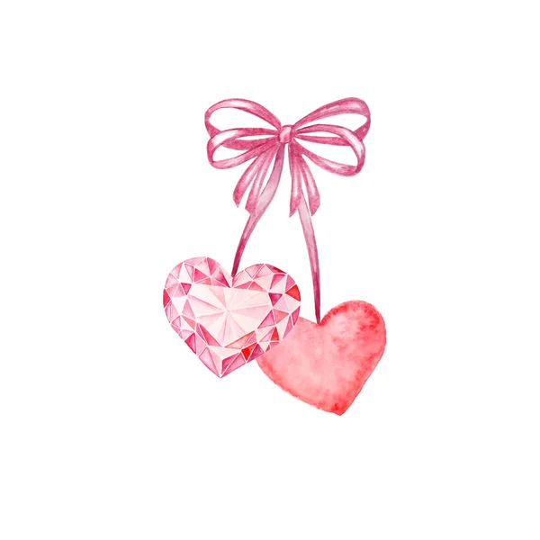 Watercolor hearts17 — 스톡 사진