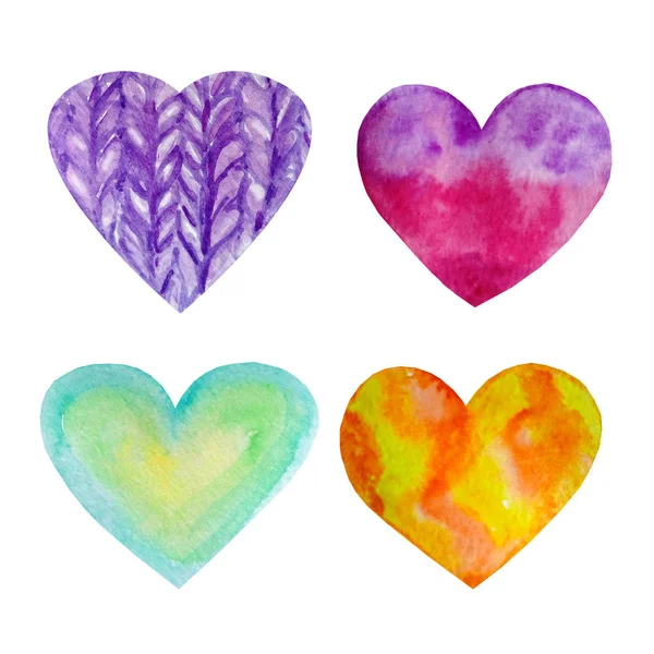 Watercolor hearts6 — Stock Photo, Image