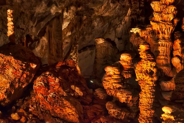 Aven Orgnac Dripstone Cave South France Unique Formation — Stock Photo, Image