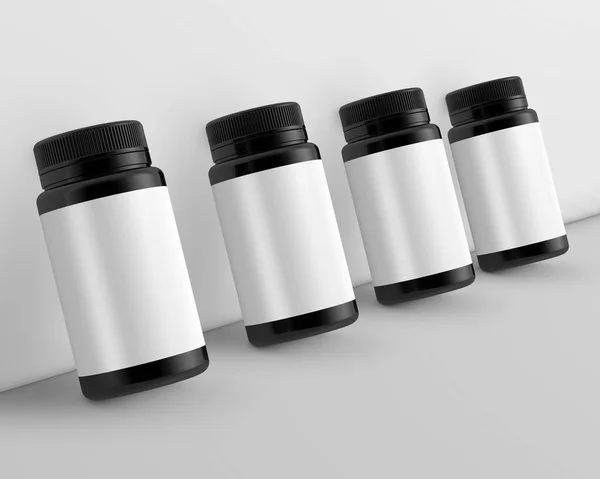 Bottle Mock Template White Background Rendering Illustration Copy Space — 스톡 사진