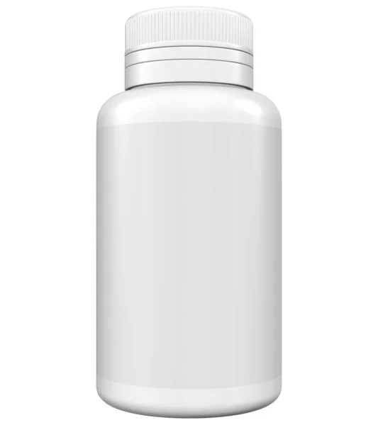 Realistic Bottle Mock Template White Background Rendering Illustration Copy Space — Stock Photo, Image