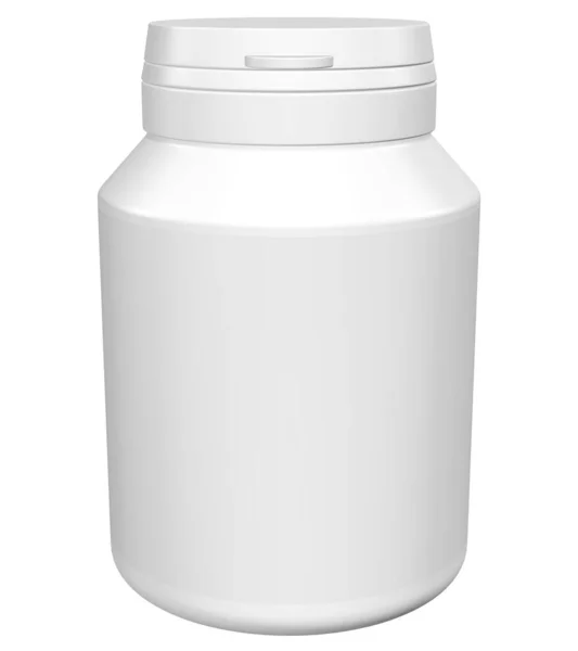 Realistische Flaschenmock Vorlage Auf Weißem Hintergrund Rendering Illustration Raum Kopieren — Stockfoto