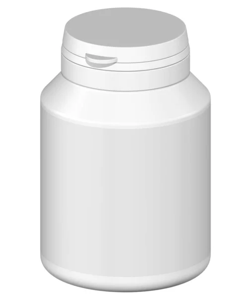 Realistic Bottle Mock Template White Background Rendering Illustration Copy Space — Stock Photo, Image