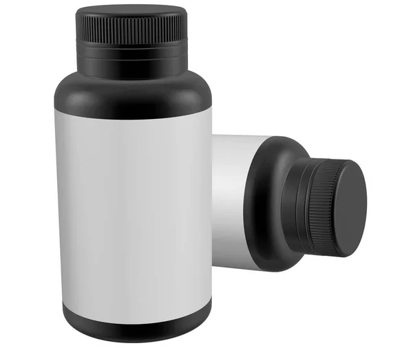 Realistico Bottle Mock Template Sfondo Bianco Rendering Illustrazione — Foto Stock