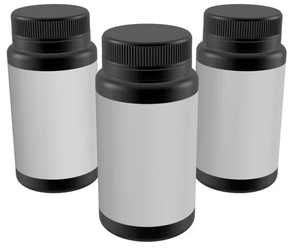 Realistico Bottle Mock Template Sfondo Bianco Rendering Illustrazione — Foto Stock