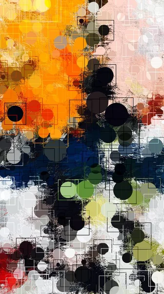 Abstract Kleurrijk Geometrisch Kunstwerk Abstract Grafische Kunst Achtergrond Textuur Moderne — Stockfoto