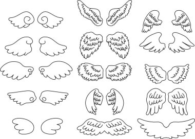 Sevimli melek kanatları seti