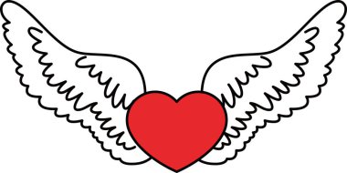 Sevgi dolu tatlı melek kanatları 