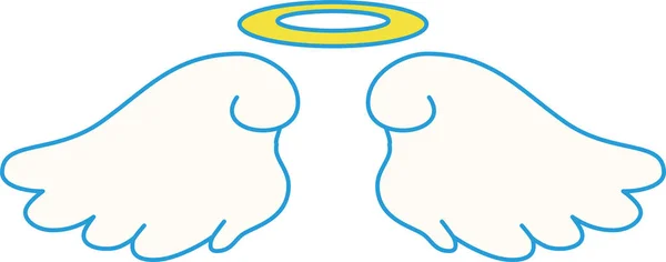 Linda Pop Angel alas con anillo de ángel — Vector de stock