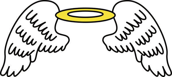 Cute Angel wings with angel ring 