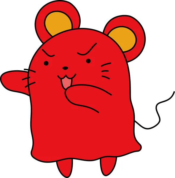 Красная мышь — стоковый вектор