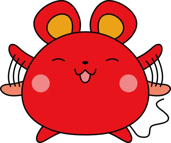 Διάφορα χαρακτήρα κόκκινο ποντίκι — Διανυσματικό Αρχείο