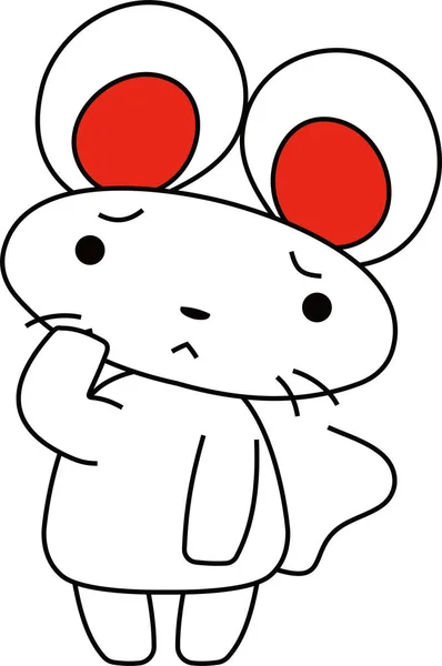様々な白ネズミのキャラクター — ストックベクタ