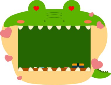 Tatlı timsah tahtası.