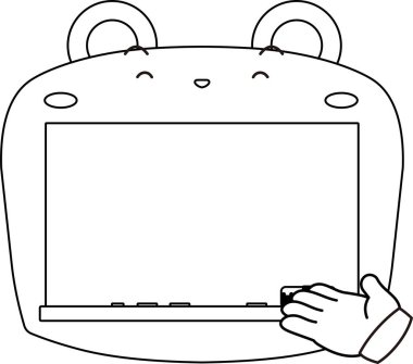 Sevimli Ayı karatahta taslağı 