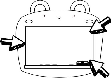 Sevimli Ayı karatahta taslağı 