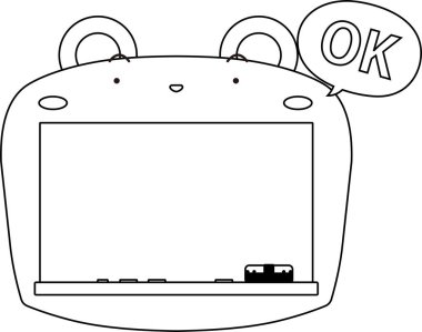 Sevimli Ayı karatahta taslağı 