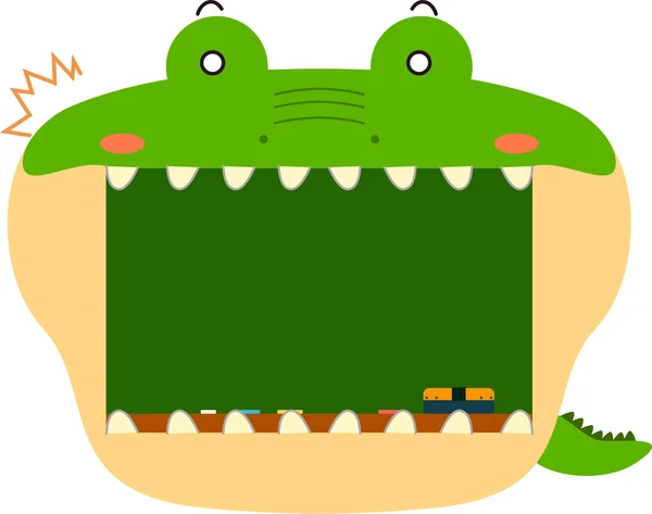 Schattig krokodillenbord — Stockvector