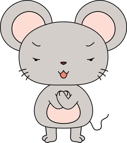 Cute mouse mascot character — Stock Vector