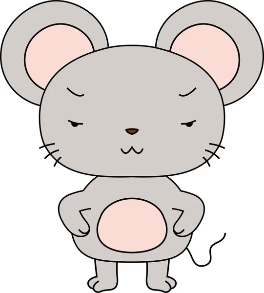 Mignon personnage de mascotte de souris — Image vectorielle