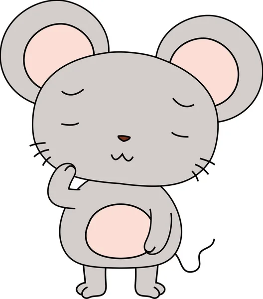 Cute mouse mascot character — Stock Vector