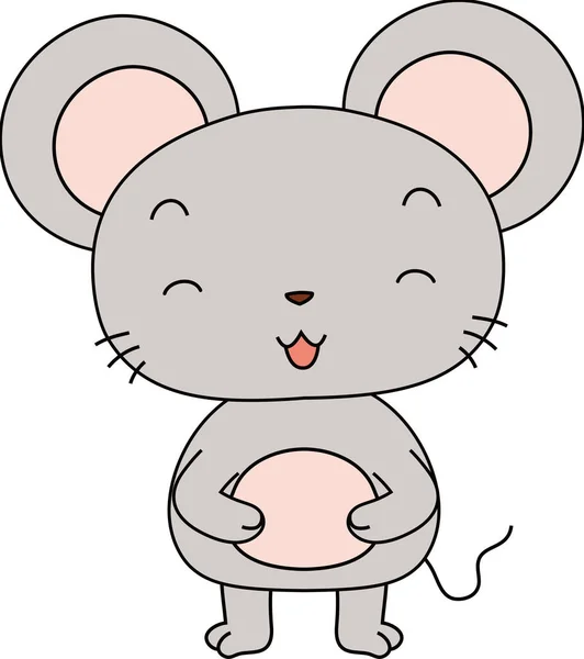 かわいいマウスマスコットキャラクター — ストックベクタ