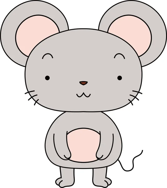 Mignon personnage de mascotte de souris — Image vectorielle