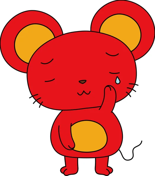 Симпатичный талисман Красной мыши — стоковый вектор