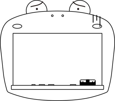 Güzel kurbağa tahtasının ana hatları. 