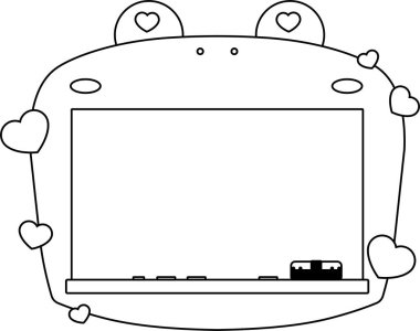 Güzel kurbağa tahtasının ana hatları. 