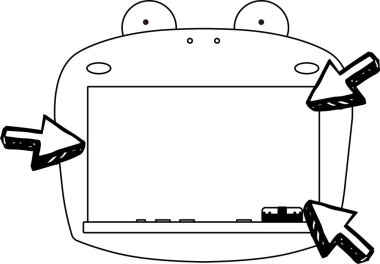 Güzel kurbağa tahtasının ana hatları. 