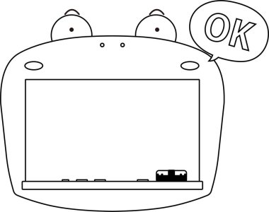 Güzel kurbağa tahtasının ana hatları. 