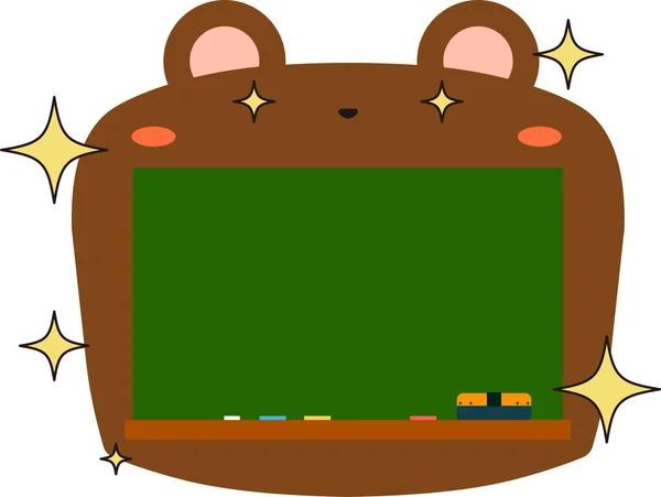 Roztomilý hnědý Medvěd tabule — Stockový vektor