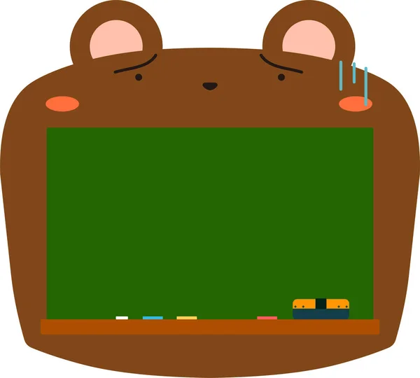 귀여운 갈색 곰 칠판 — 스톡 벡터