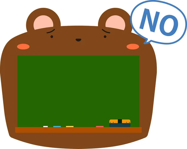 Cute brązowy niedźwiedź tablicy — Wektor stockowy
