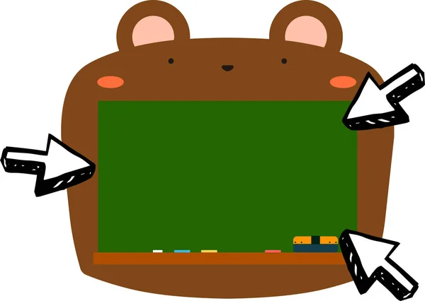Roztomilý hnědý Medvěd tabule — Stockový vektor