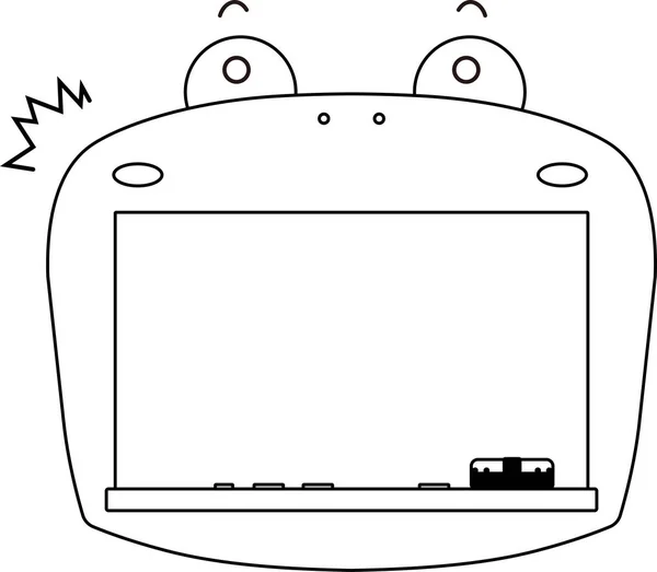 Niedliche Frosch Tafel Umriss — Stockvektor