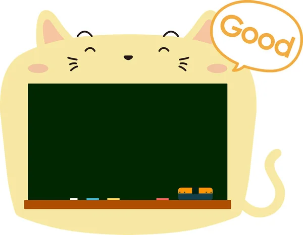 귀여운 고양이 칠판 — 스톡 벡터