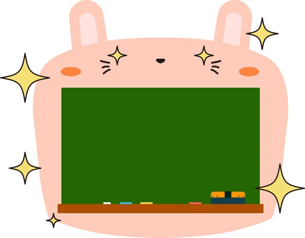 Cute Rabbit blackboard — Stock Vector