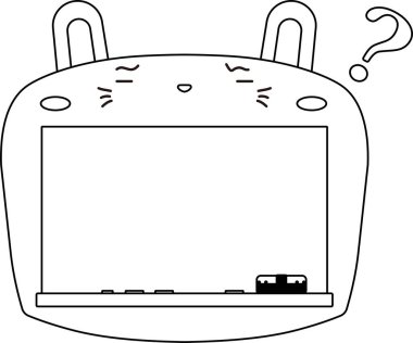 Sevimli beyaz tavşan kara tahta taslağı 