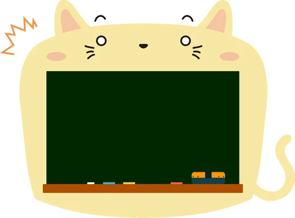 Aranyos macska tábla — Stock Vector