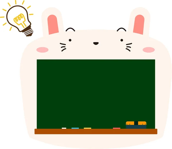Roztomilý bílý králík tabule — Stockový vektor