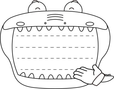 Şirin kayman yazı tahtası taslağı 