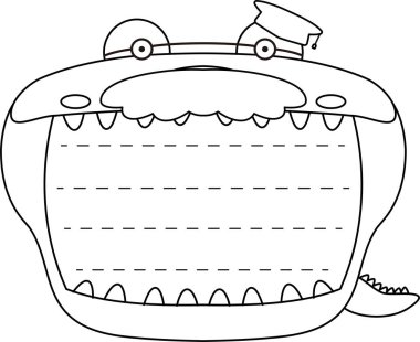 Şirin kayman yazı tahtası taslağı 