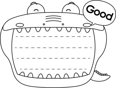 Şirin kayman yazı tahtası taslağı 